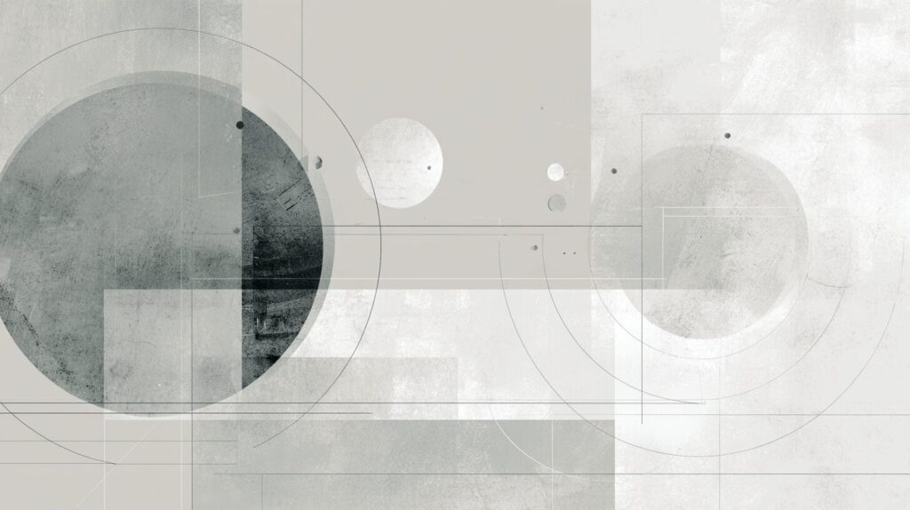 Abstract geometric composition representing a philosophical system and structured thinking